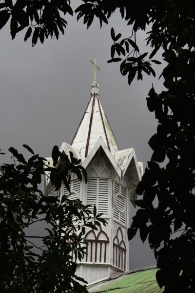 The church steeple